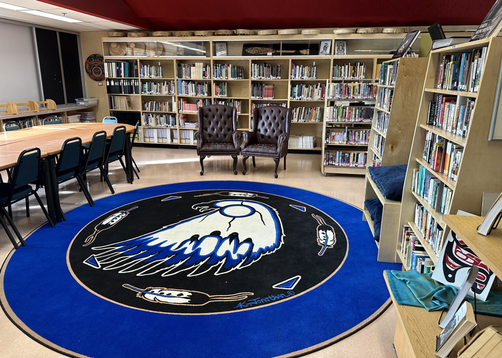 The Gitanmaax library in the First Nations Resource Centre, Hazelton, BC.