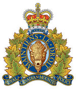 The crest of Royal Canadian Mounted Police.