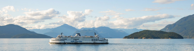 BC Ferries banner: a ferry sailing along the BC coast. Its contributions toward our projects put it among the Write to Read BC sponsors.