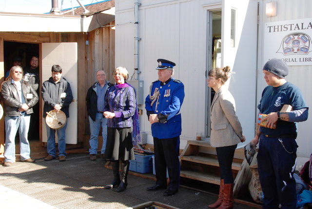 Opening ceremony for the library in Bella Bella.