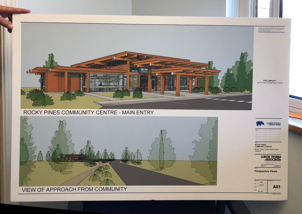 A design drawing of the Rocky Pines library.