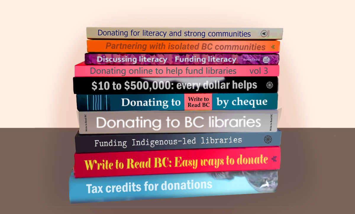 Donating to fund a library is easy and effective with Write to Read BC.