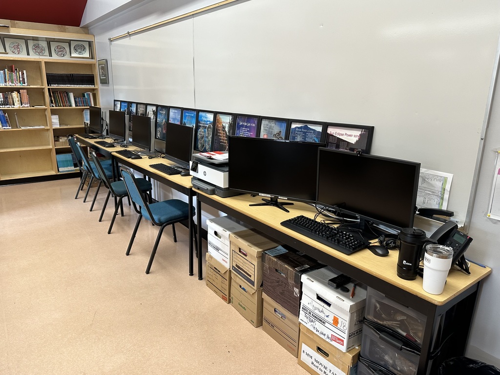 The learning centre in the Hazelton school library.