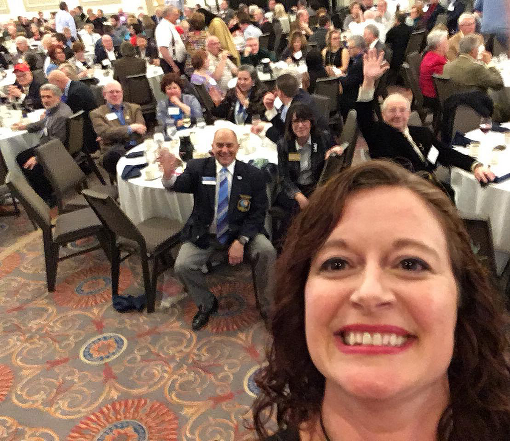 Shirley-Pat Gale at a Rotary Club leadership conference. Rotary Clubs across BC are Write to Read BC sponsors.