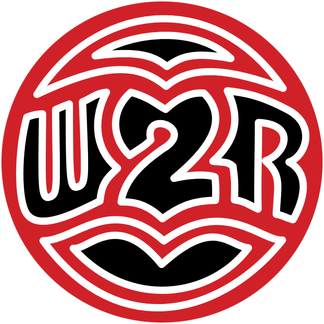 Write to Read logo: the letters W2R over the pages of an open book. The logo is red, white and black, in a westcoast indigenous style.